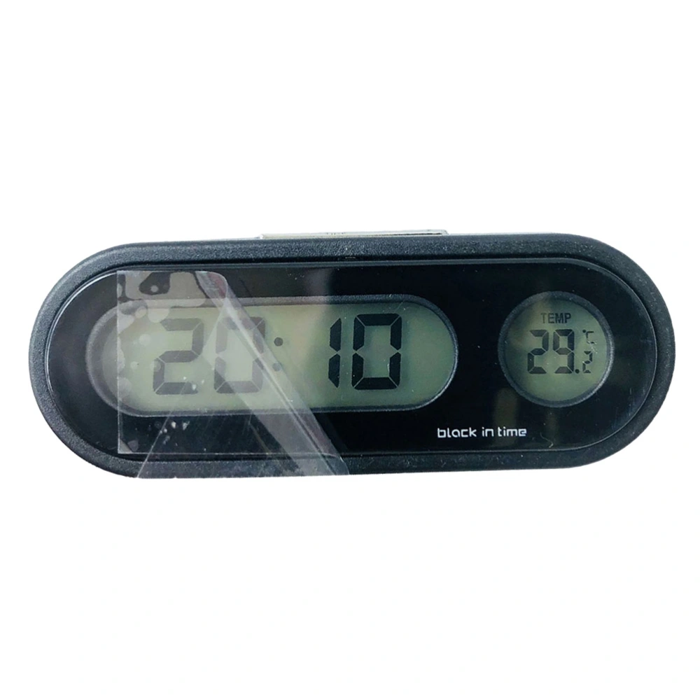 Car Electronic Clock Thermometer Self-adhesive Back Light LED Thermometer for Auto Car