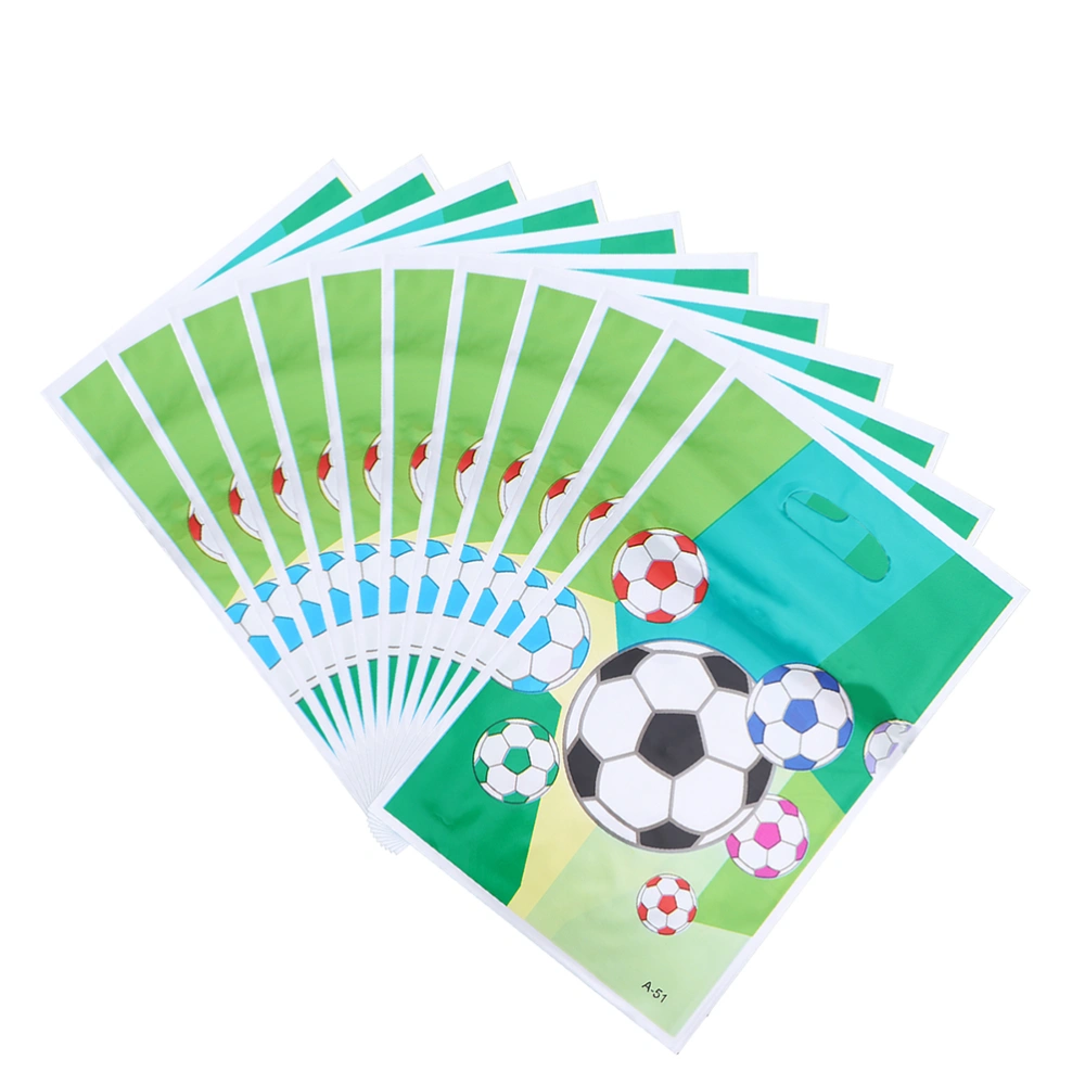 100pcs Football Theme Gift Bags Decorative Party Favor Bags Funny Treat Bags Gift Pouch for Kids Birthday Party (Green)