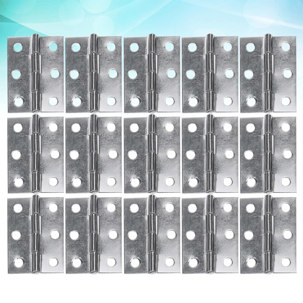 32pcs 2 Inch Door Hinge Stainless Steel Flap Hinge Counter Back Flap Backflap Hinge Drawer Butt Hinge (Silver)