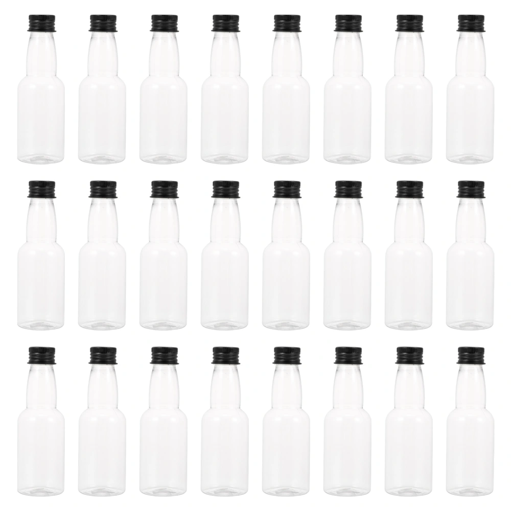 50pcs Plastic Storage Bottles Small Beverage Bottles Milk Containers Wine Sub Bottles