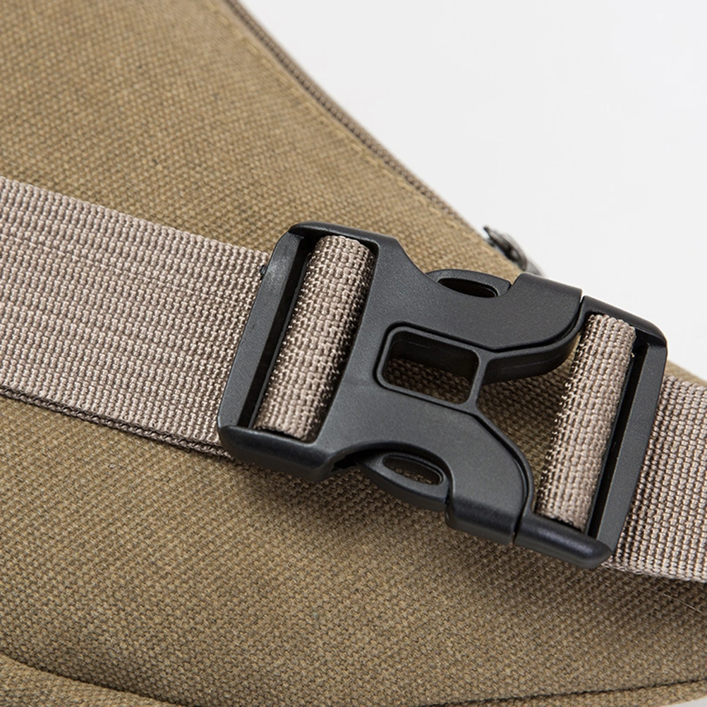Outdoor Sports Waist Bag Portable Fanny Pack Multifunctional Storage Bag Casual Chest Bag for Men Women (Khaki)