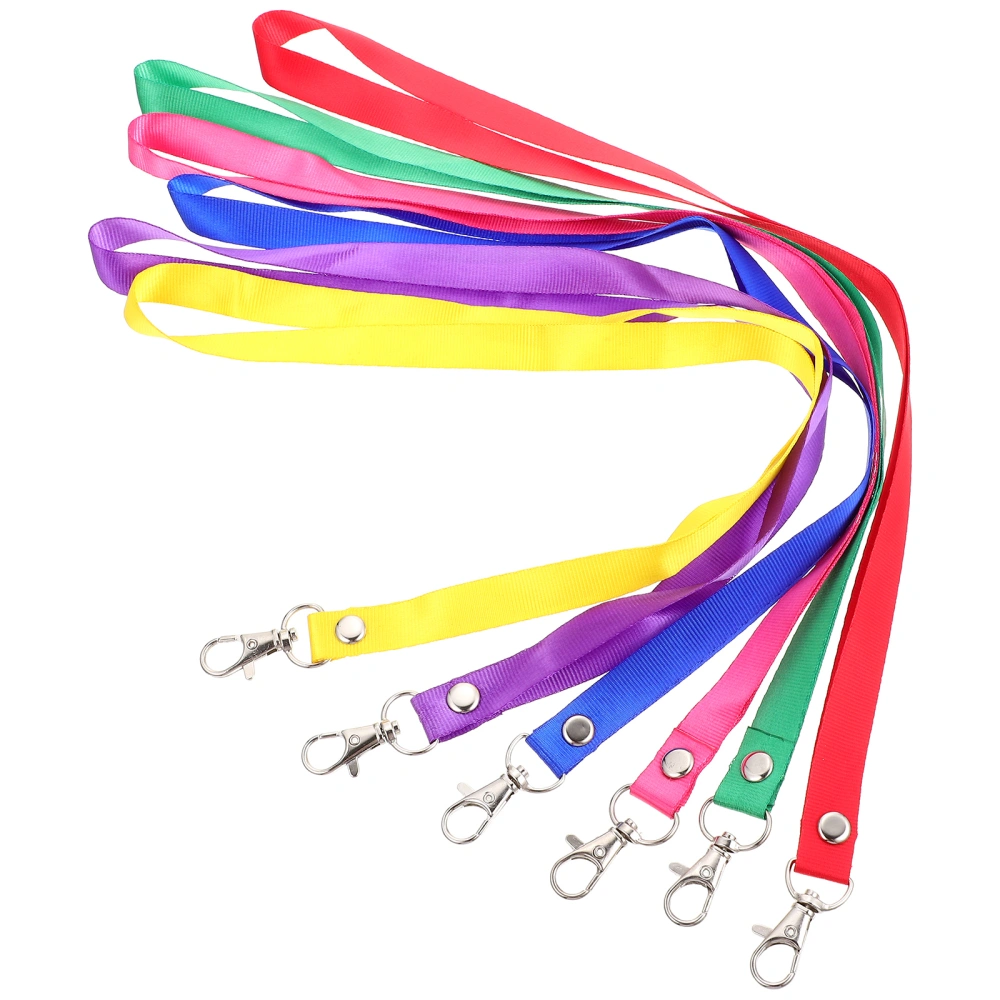 6Pcs Colorful Lanyard Neck Lanyard Badge Card Ribbon Badge Cards Lanyards for Work Cards