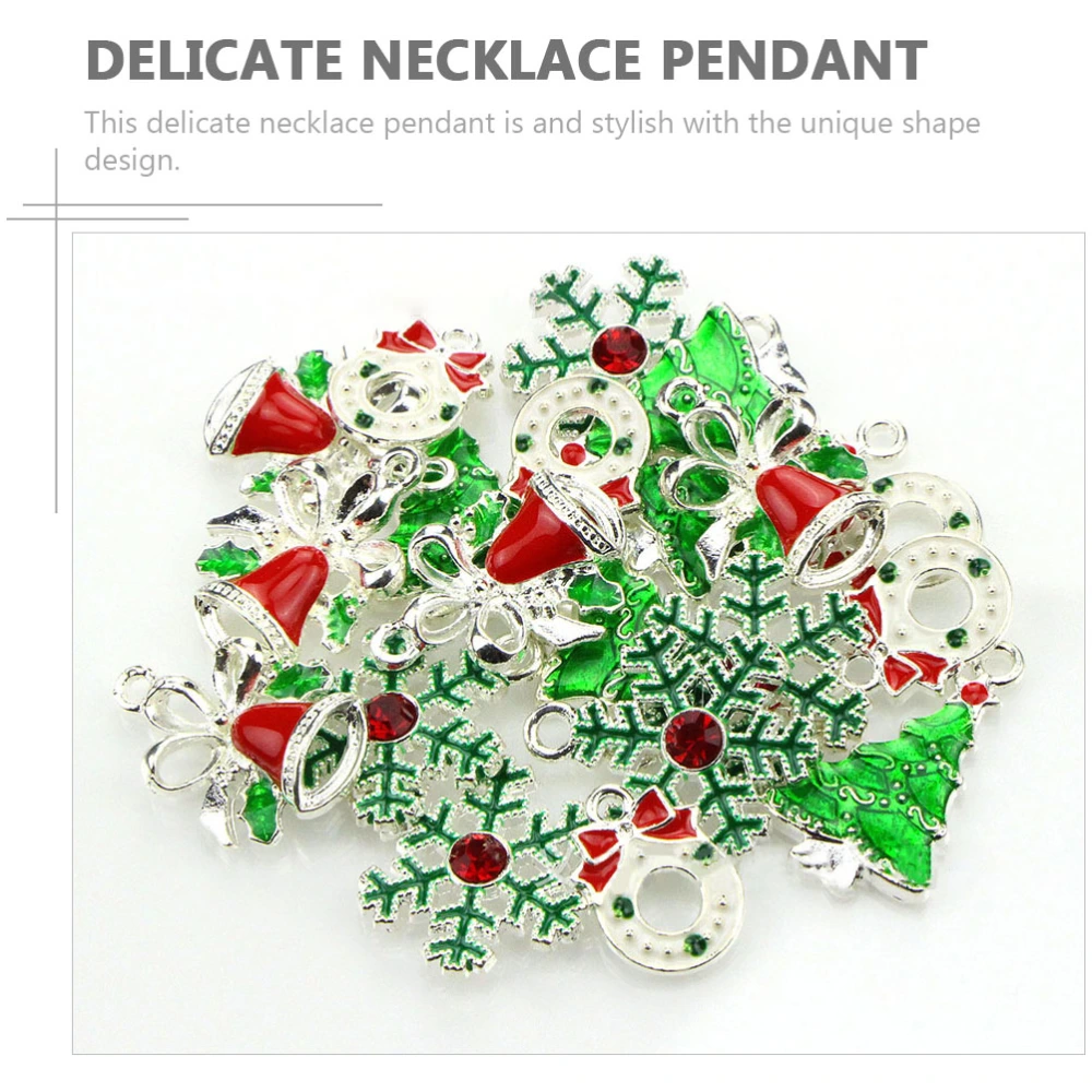 40pcs Alloy Christmas DIY Pendants  Necklace Bracelet Making Hanging Charms