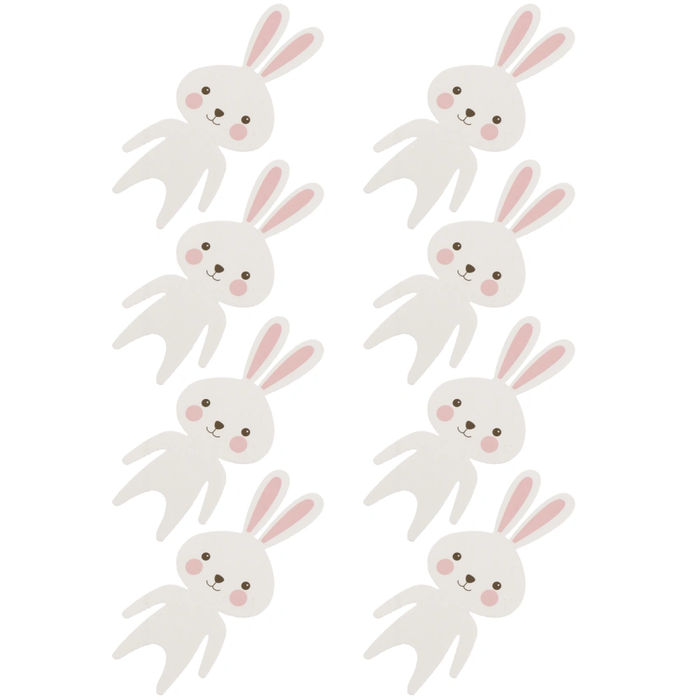 16Pcs Cartoon Easter Rabbit Shape Wine Glasses Markers Cup Cards Cake Decoration