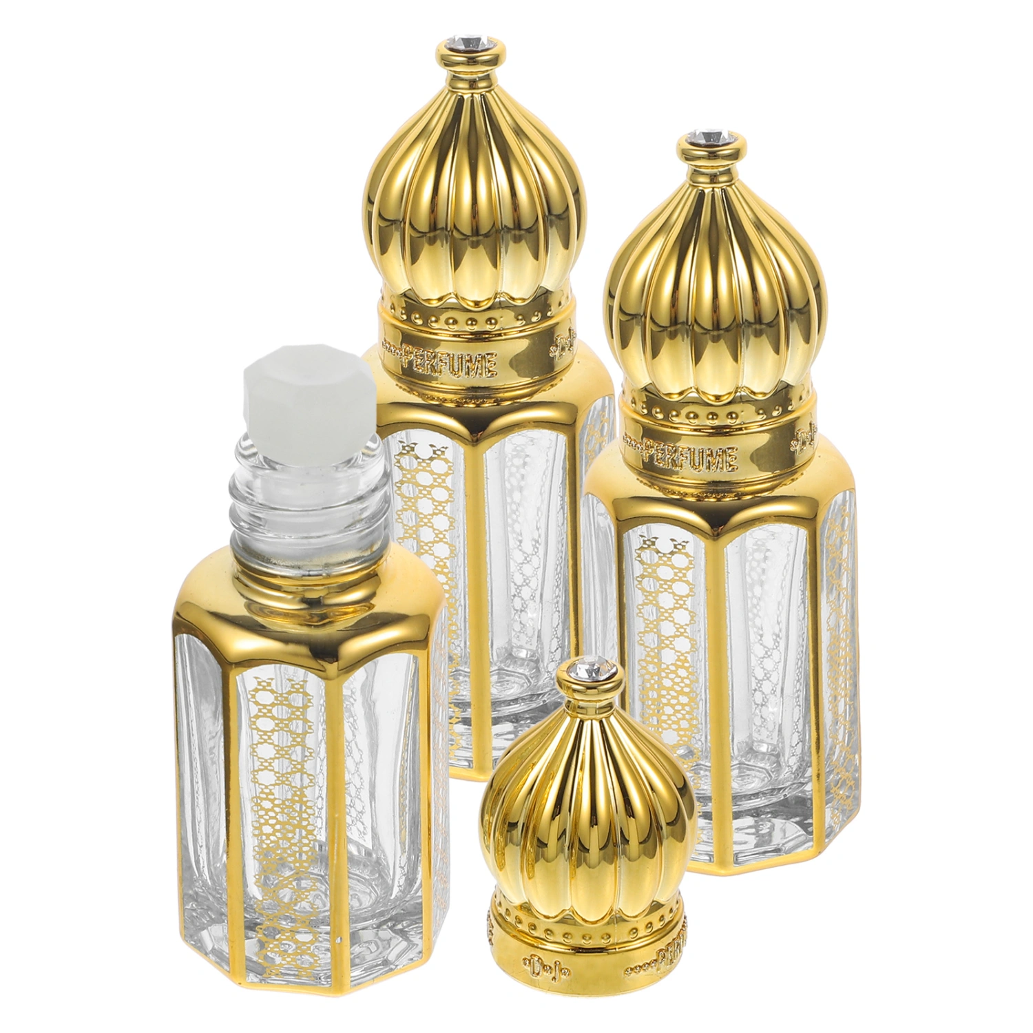 3Pcs Essential Oil Bottle Perfume Roller Bottles Essential Oil Dispensing Bottles Exquisite Roll On Bottles