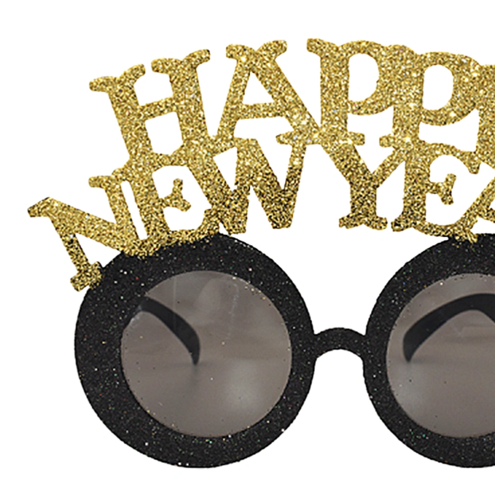 Pentagram Happy New Year Eyeglass Glitter Photo Booth Prop Celebration Funny Golden Eyewear Party Accessories Festival Supplies Decoration