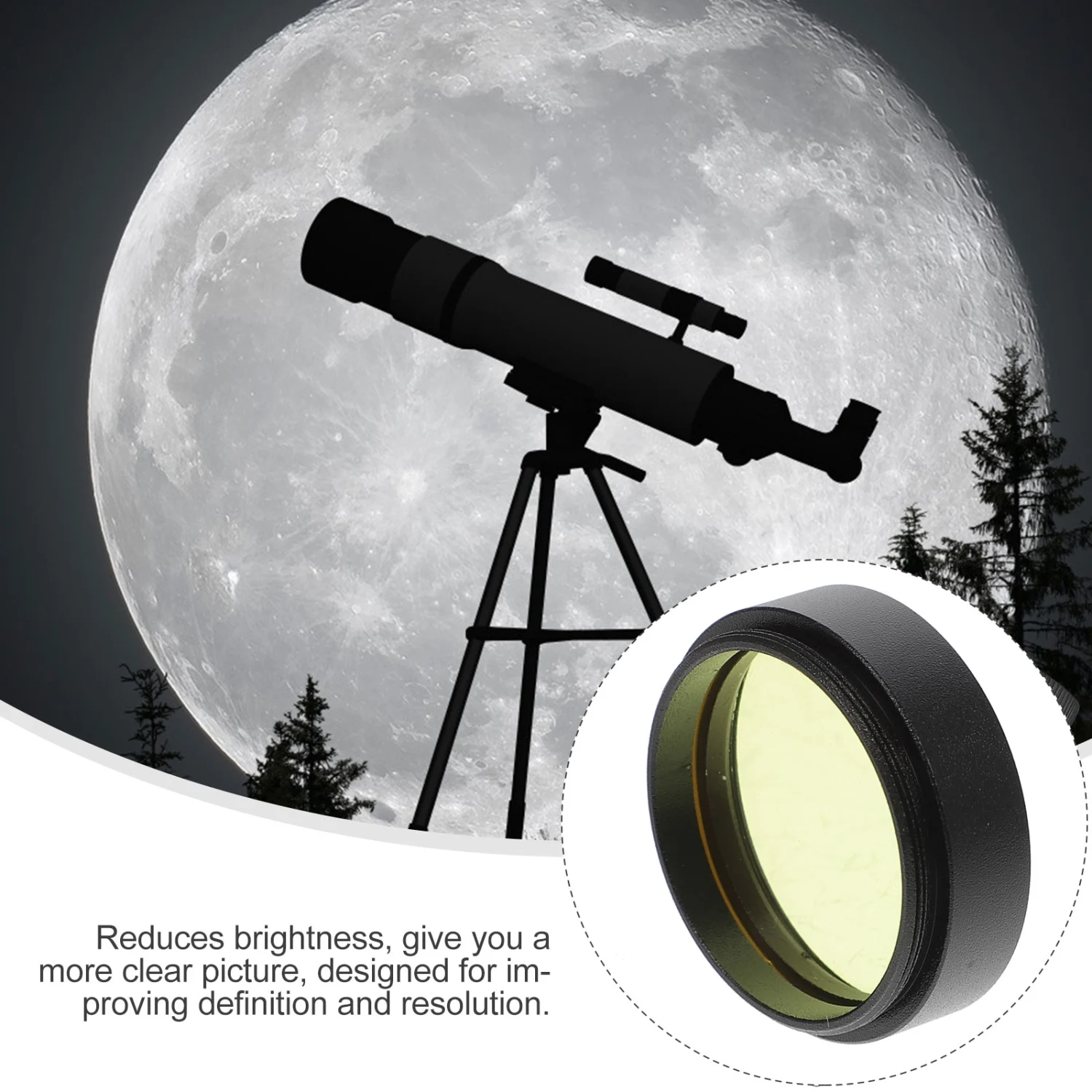Astronomical Telescopic Transmission Moon Filter Accessories (1.25 inch)