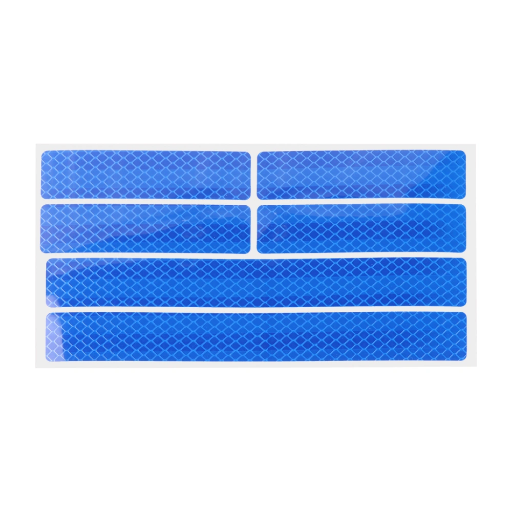 1 Sheet High Brightness Warning Reflection Stickers PVC Stickers Reflective Decal for Bike Outdoor (Blue)