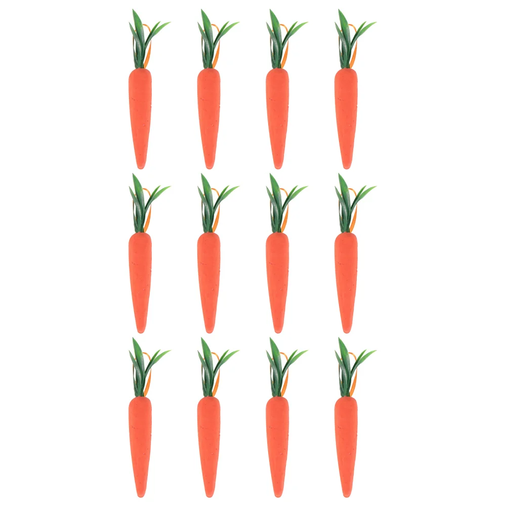 18pcs Easter Simulation Carrot Pendants Easter Scene Layout Props Carrot Decors (Orange)