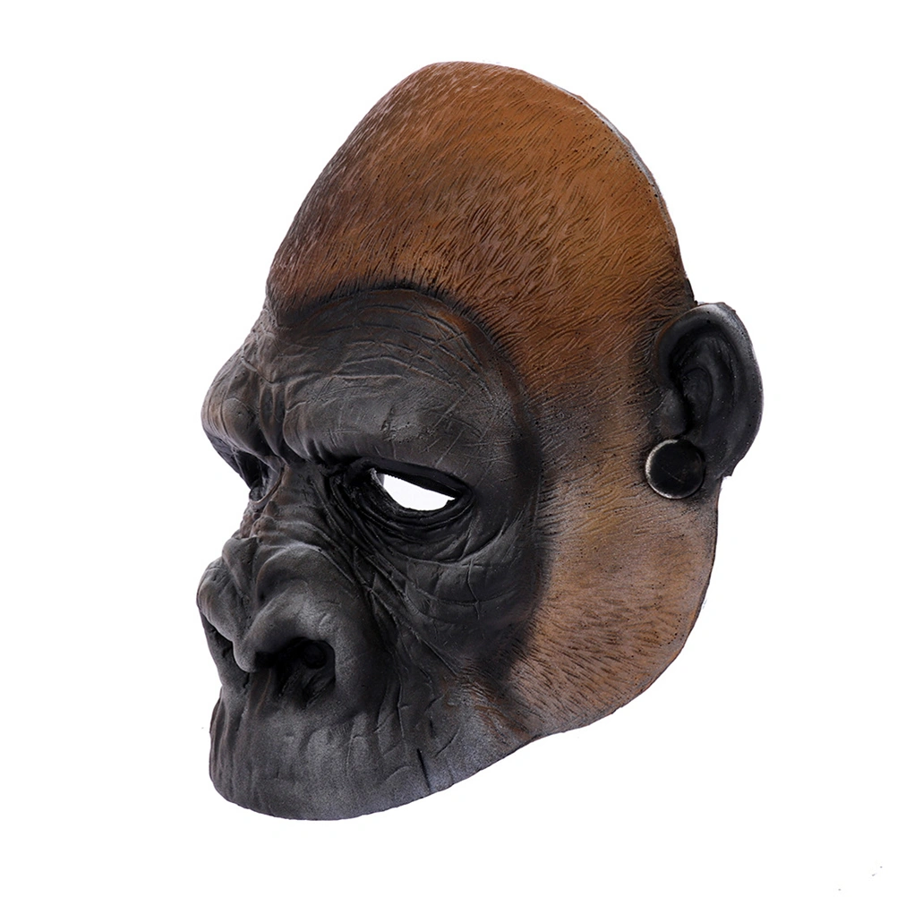 Halloween Funny Party Masquerade Mask PU Foaming Monkey Headgear Scary Orangutan Mask Party Full Face Mask