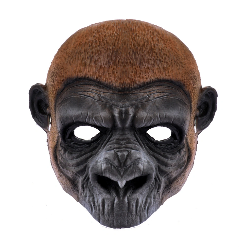 Halloween Funny Party Masquerade Mask PU Foaming Monkey Headgear Scary Orangutan Mask Party Full Face Mask