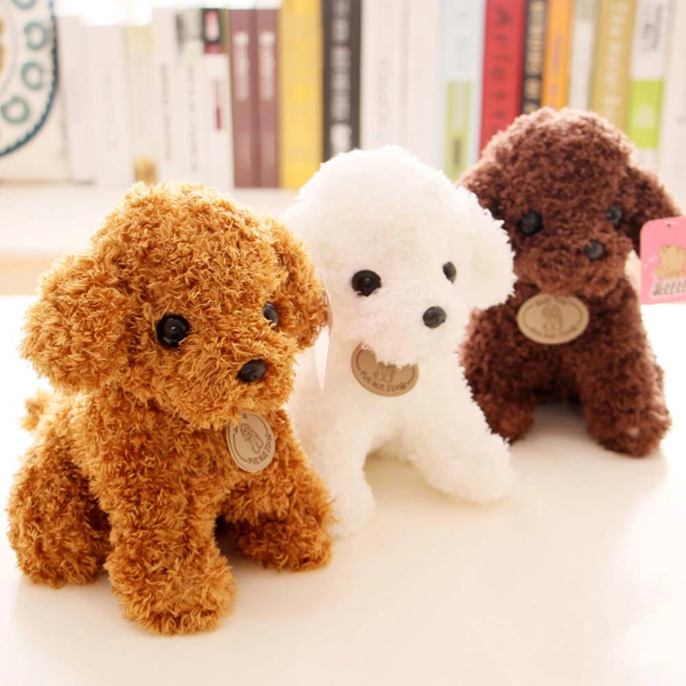 Bed Time Stuffed Animal Toys Plush Poodle Teddy Dog Figure(White)