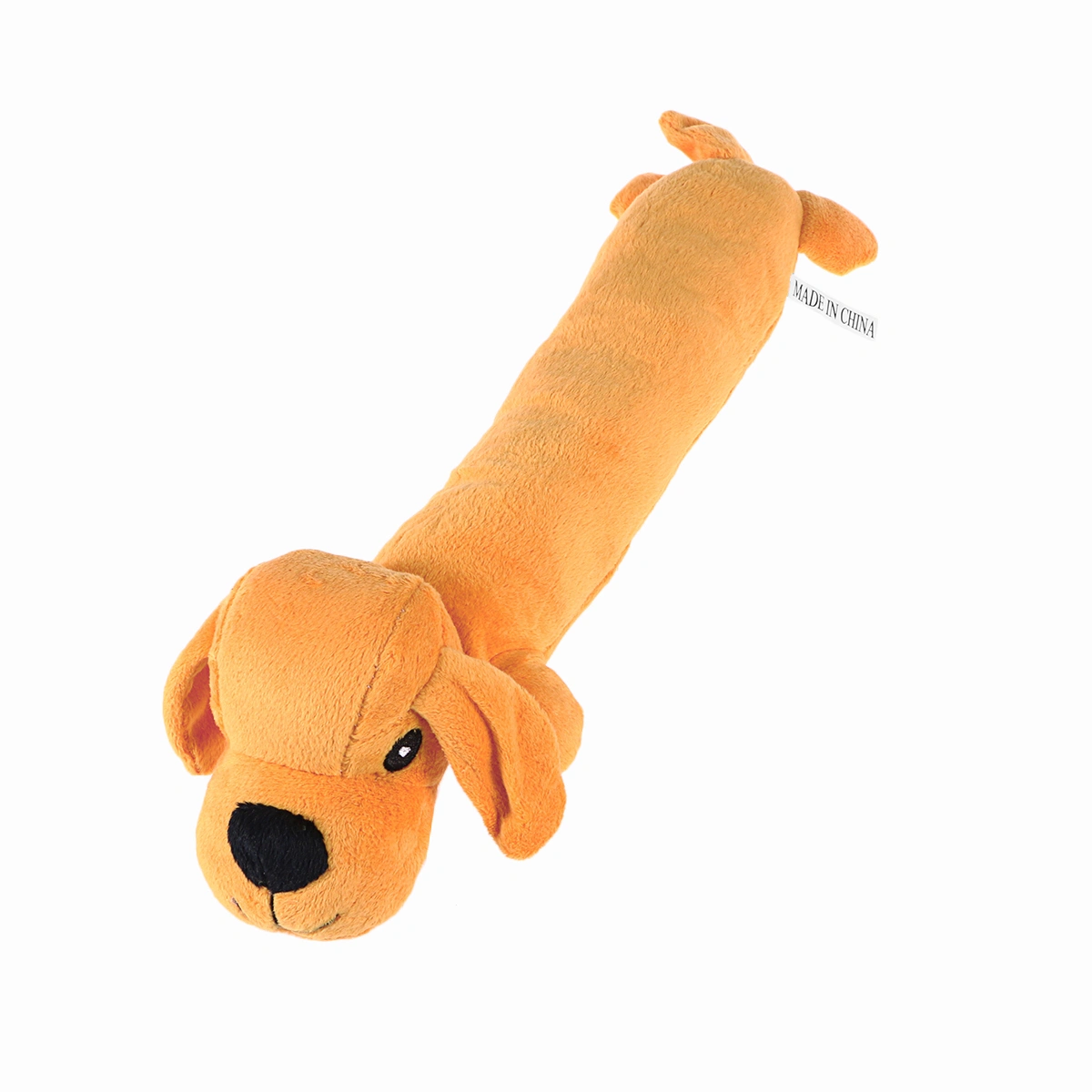 Pet Plush Toys Dog Chew Toys Puppy Cats Biting Sound Squeaky Toys Cartoon Sausage Dog Design (Yellow)