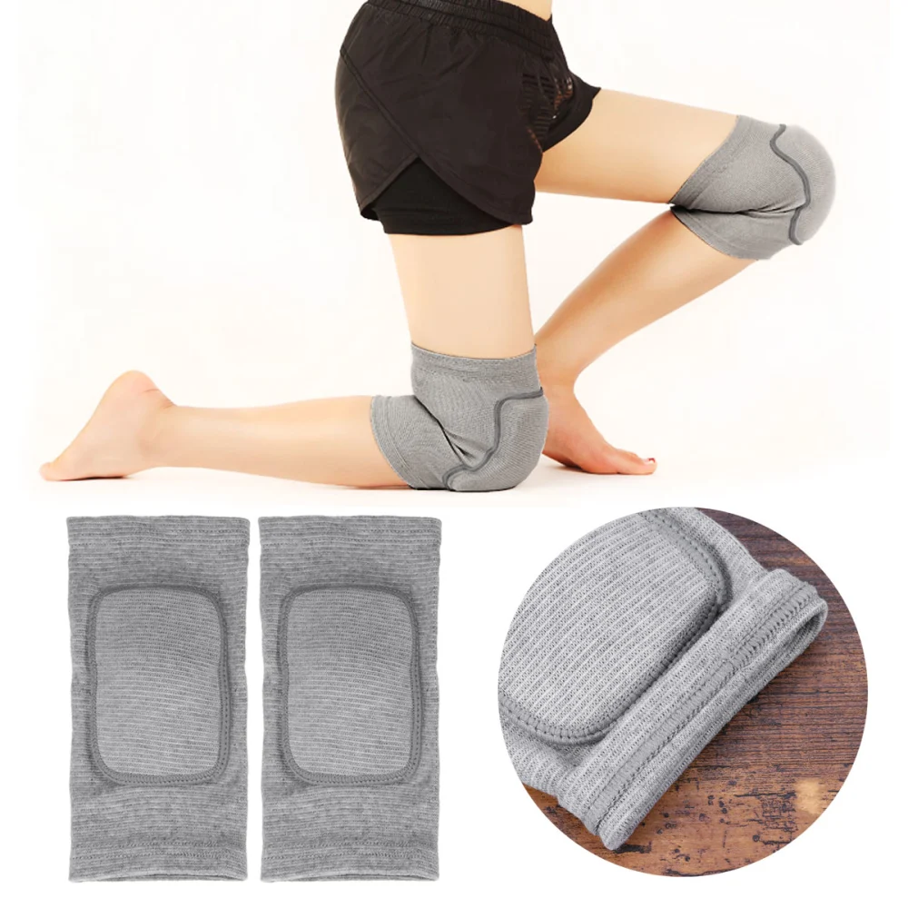 Knee Pad Tight Non-Falling Sponge Sleeves Breathable Flexible Elastic Support Protector Cover(a Pair of Grey Knee Pad, XS)