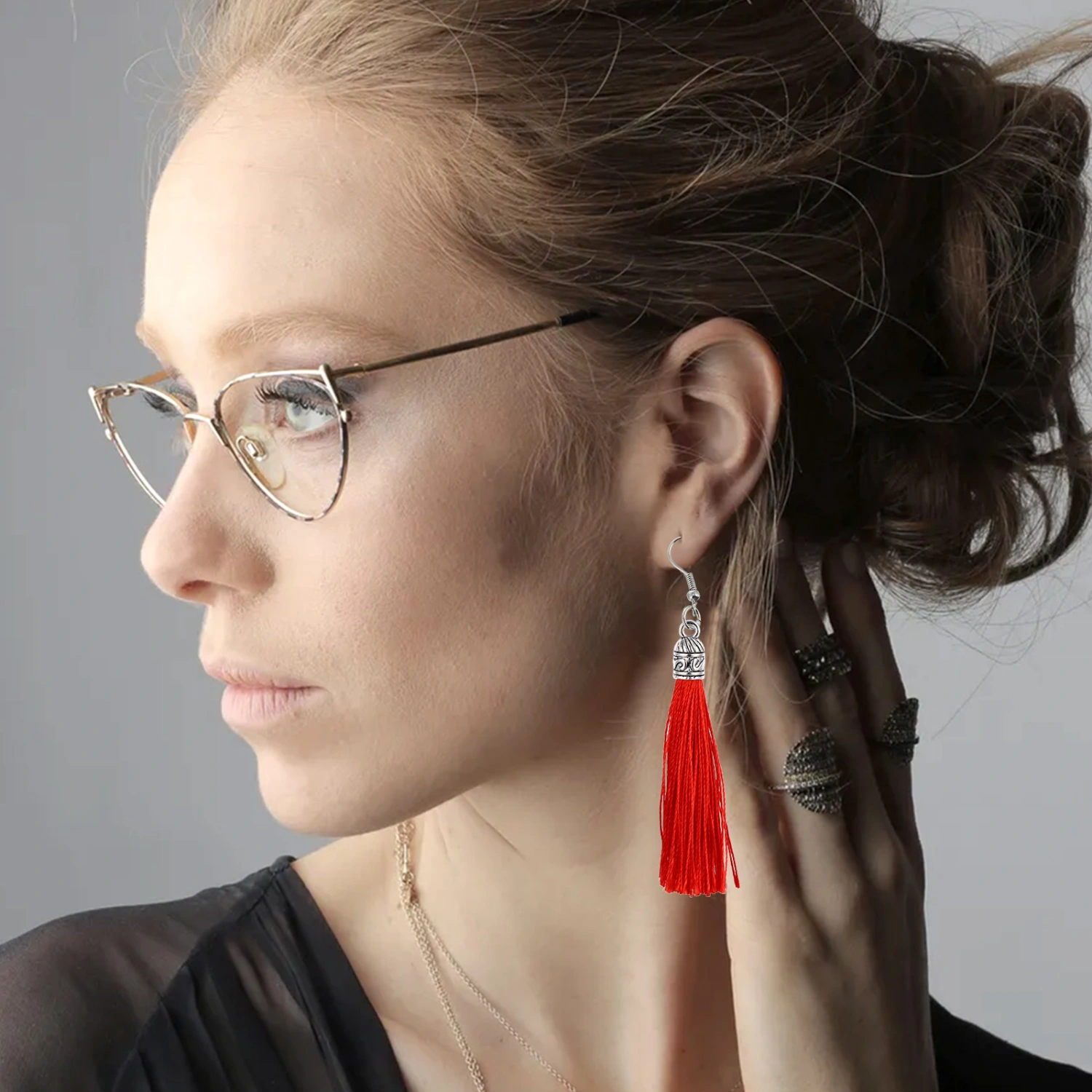 50pcs DIY Tassels Earrings Tassels Decoration DIY Art Crafts Making Material