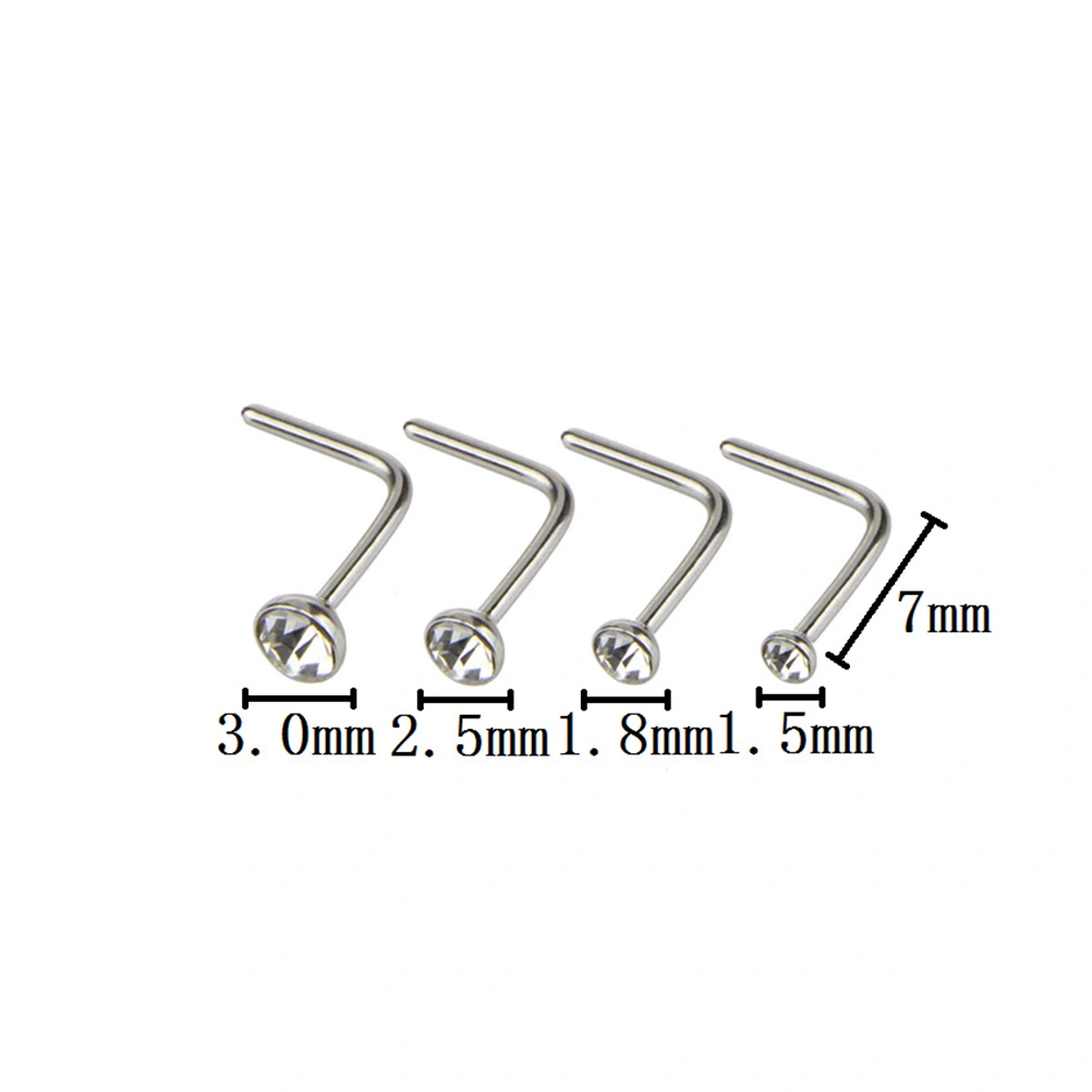 22pcs Stainless Steel Nose Ring Studs for Women Body Piercings Jewerly