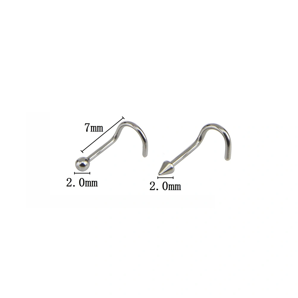22pcs Stainless Steel Nose Ring Studs for Women Body Piercings Jewerly