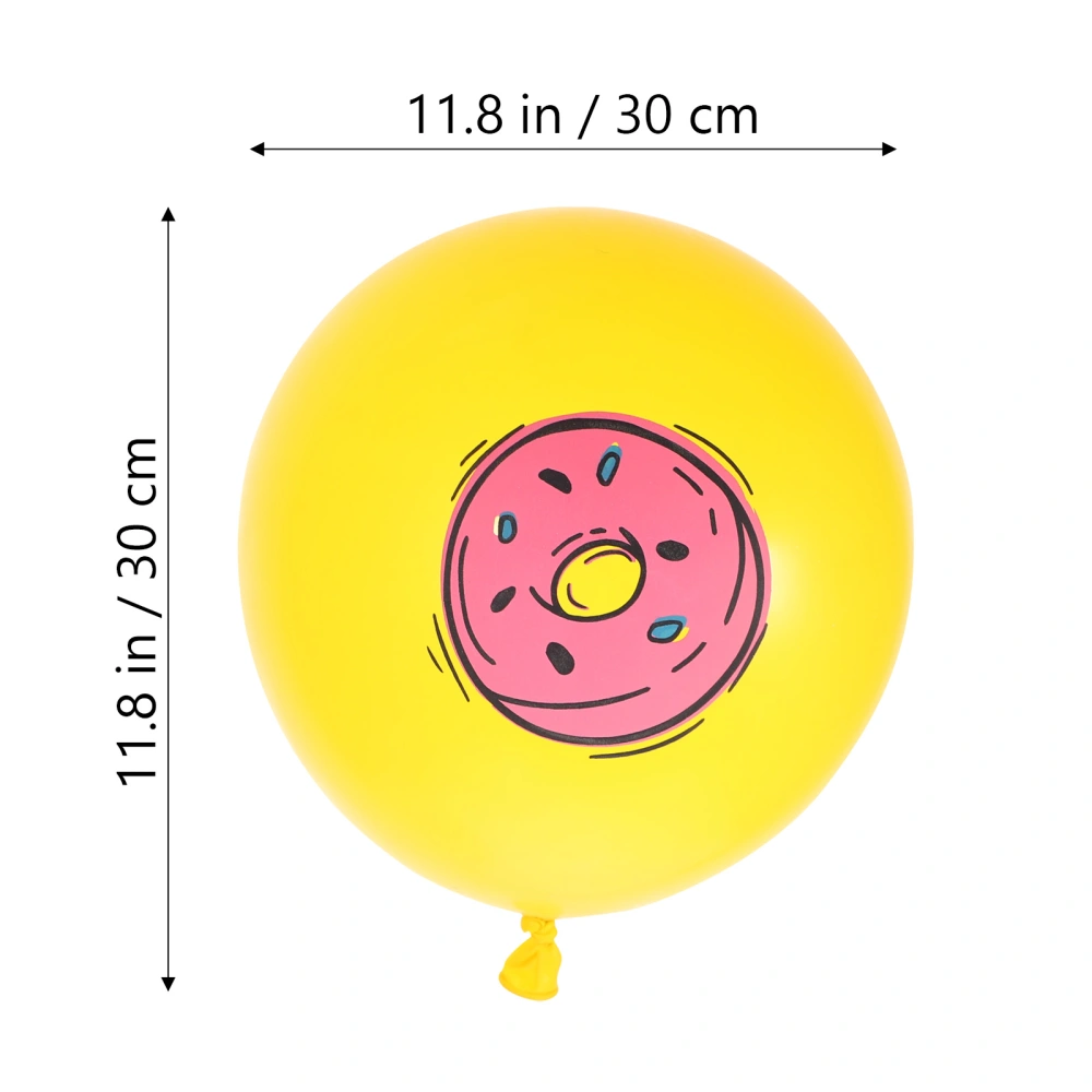 32Pcs Donut Balloons Doughnut Balloons Donut Theme Birthday Party Supplies