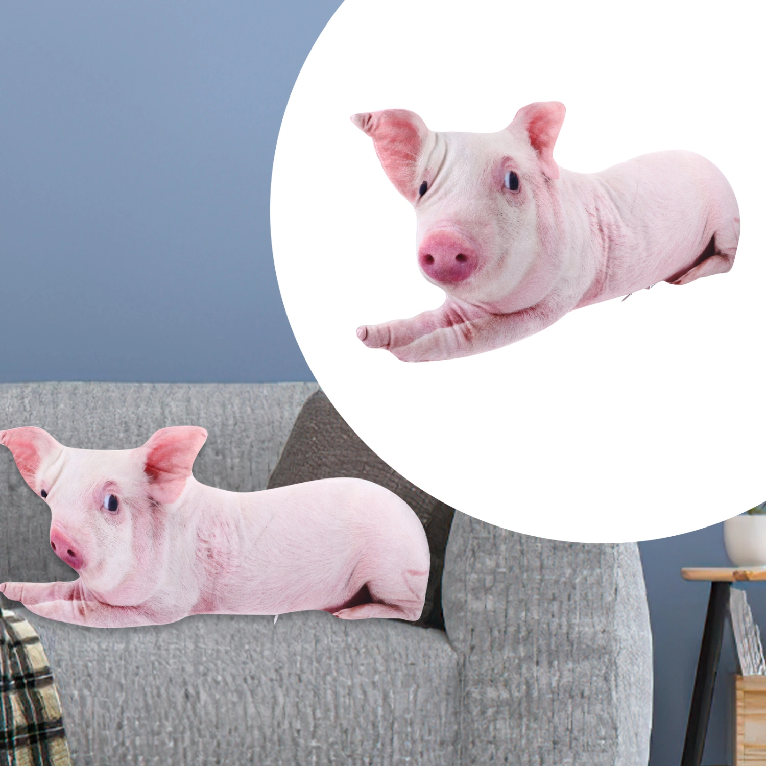 3D Pig Throw Pillow Animal Throw Pillow for Sofa Car Cushion Home Decor
