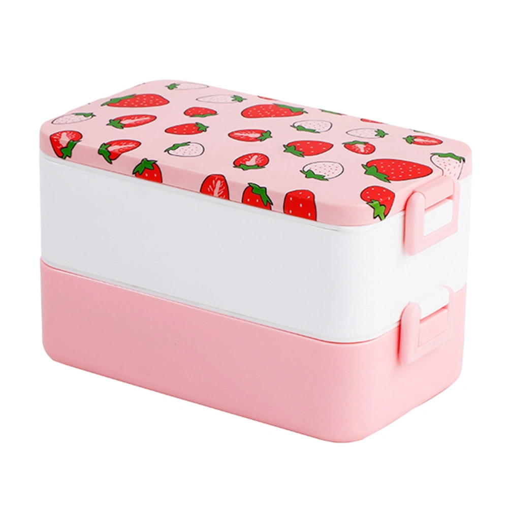 Creative Bento Box Lunch Container Portable 2-Tier Lunch Box for Student Worker