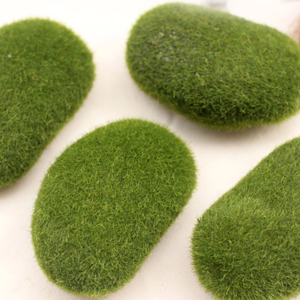 5PCS Imitation Moss Rocks Artificial Green Moss Balls Stones Bonsai Vases Fillers Decoration