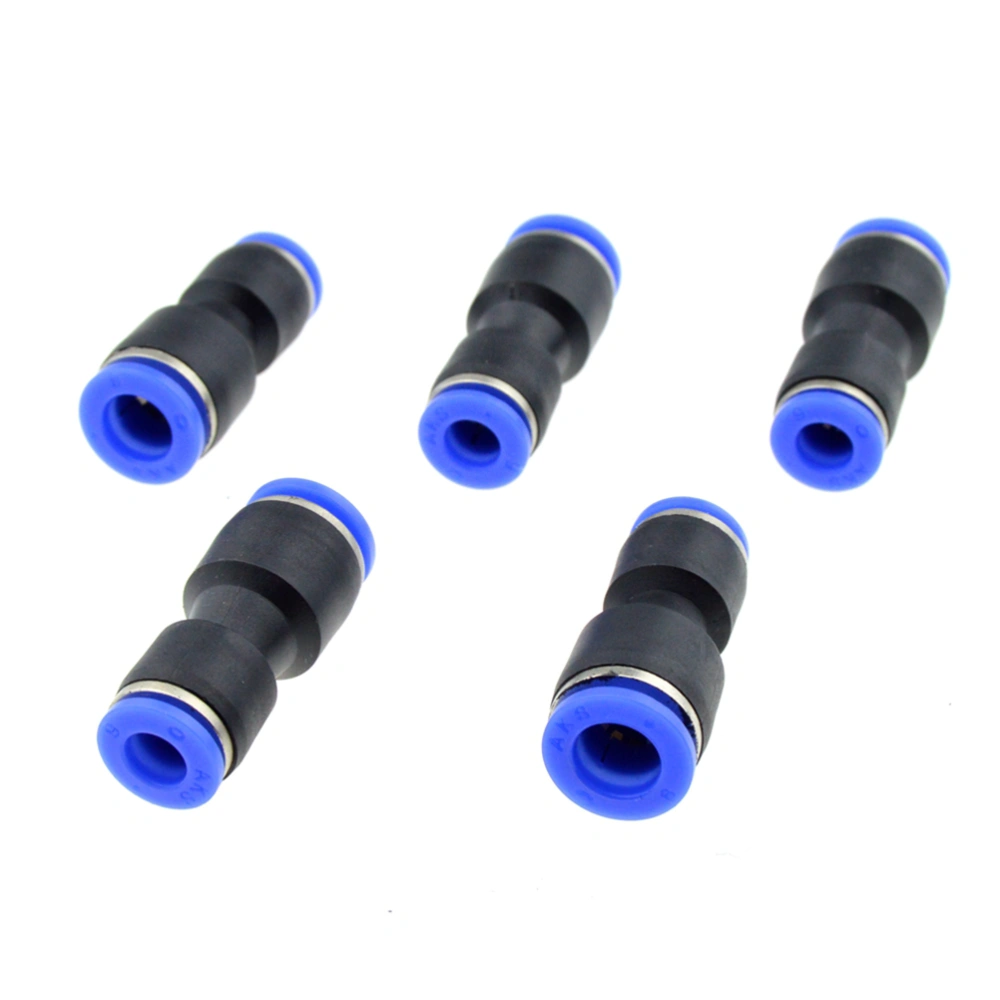 5 Pcs Pneumatic Straight Reducer Connectors Push In For Air/Water Hose Tube