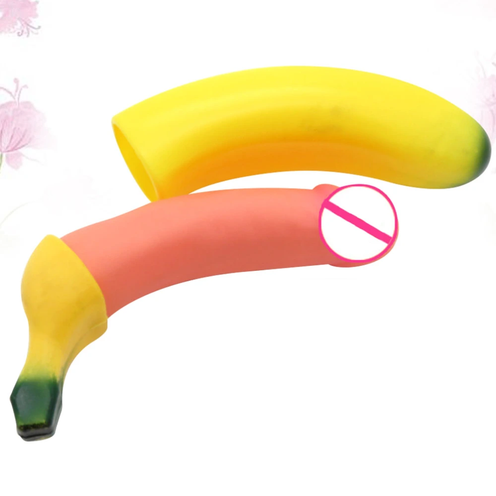 Simulation Penis Toy Banana Shaped April Fools' Day Tricky Toys Fake Penis Prank Props