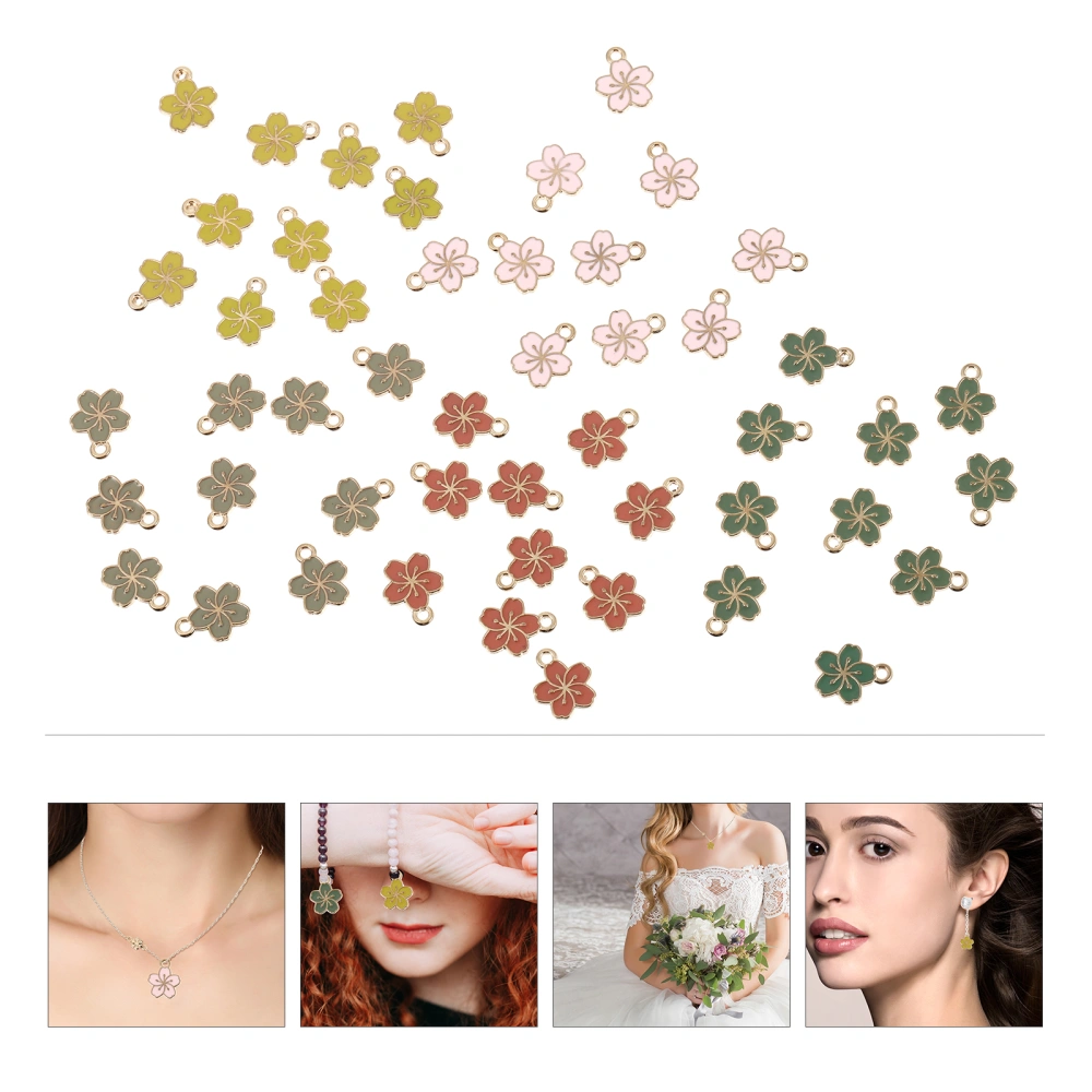 50pcs Flower Charms Earring Charms Jewelry Making Charms Metal Nail Charms