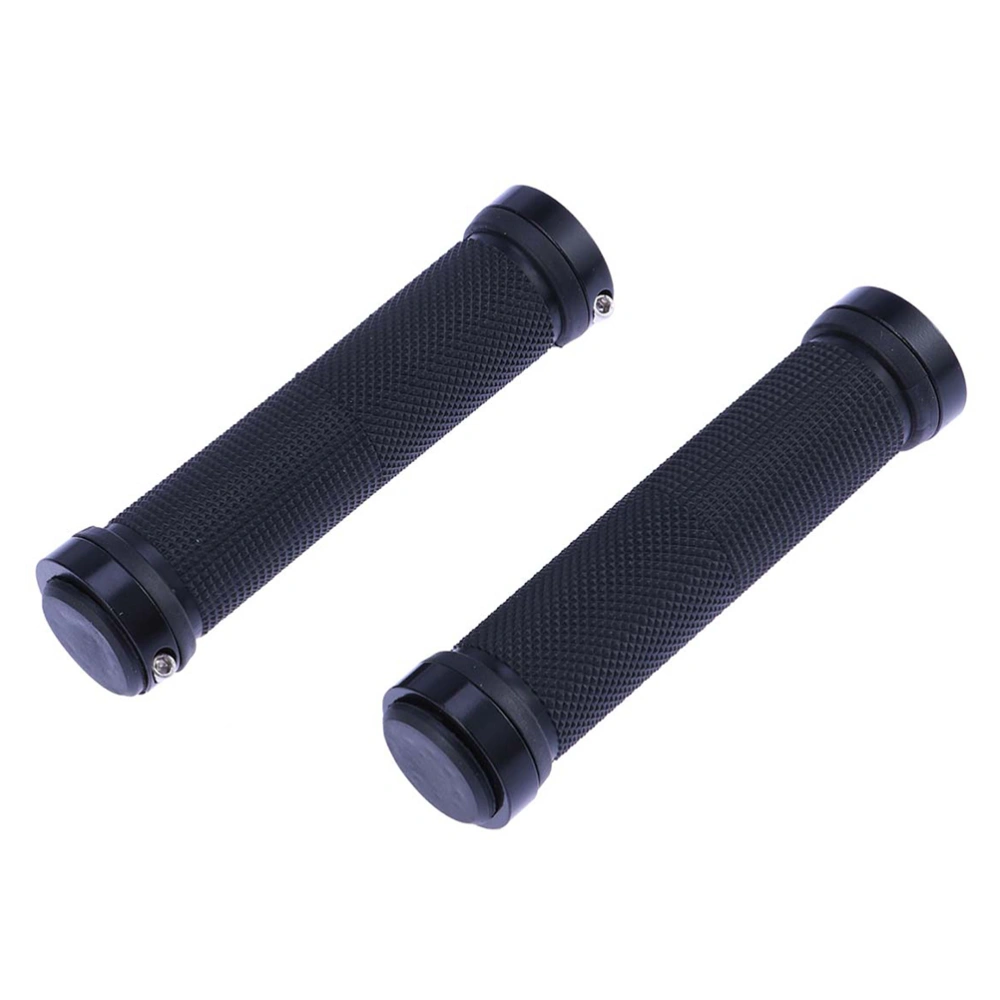 1 Pair Bike Handlebar Grip Aluminium Alloy Skid Resistance Handlebar Cover (Random Color)