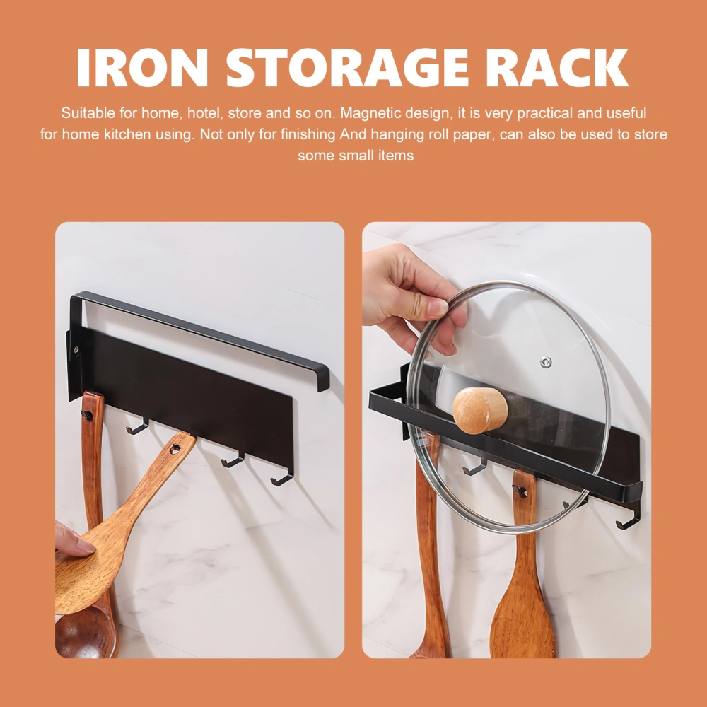 Iron Magnetic Kitchen Storage Stand Roll Paper Rack Refrigerator Tissue Rack