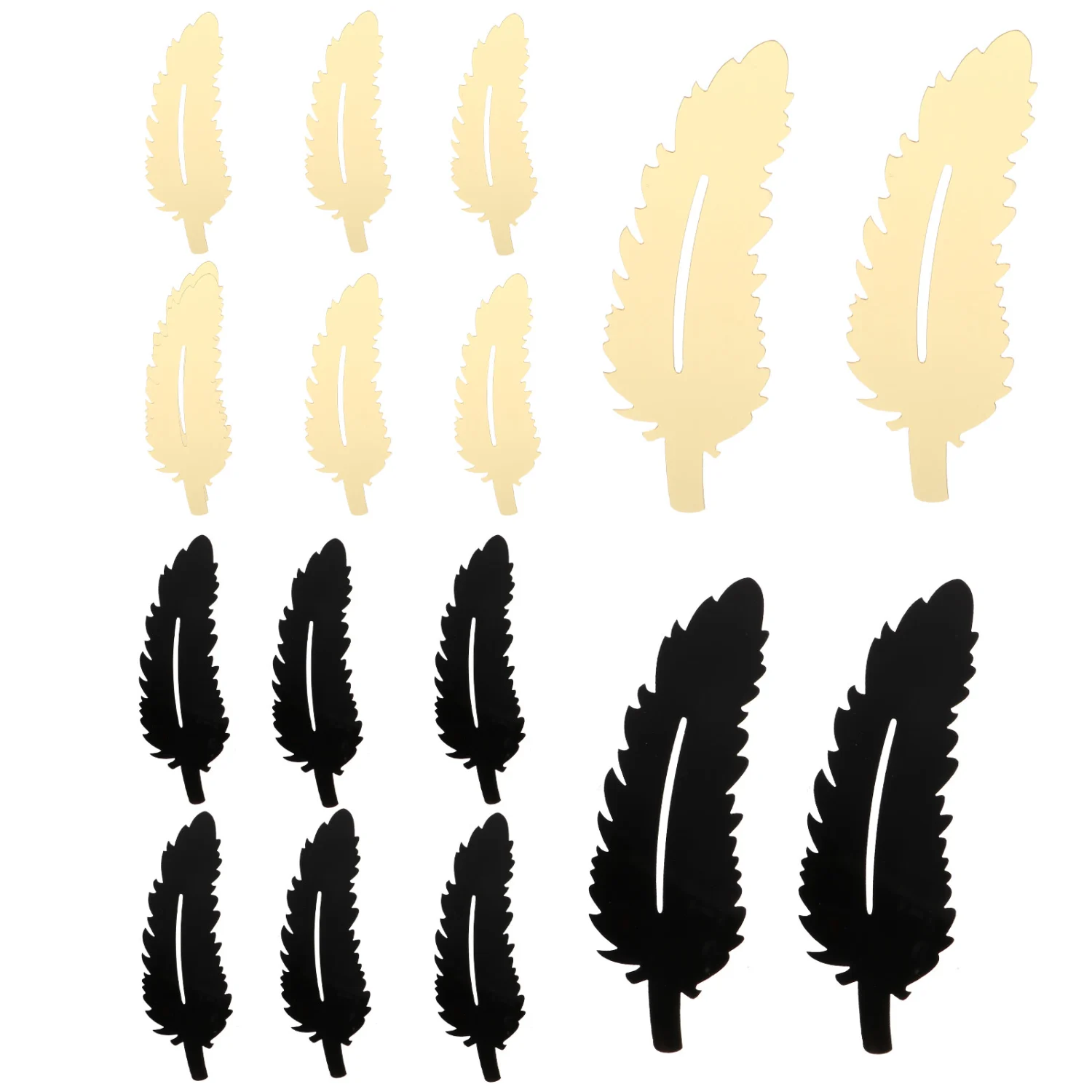 2 Sheets Multipurpose Feathers Wall Decal Removable Home Room Wall Sticker