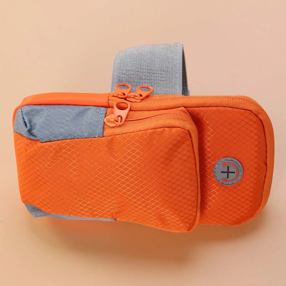 Waterproof Arm Bag Outdoors Sports Mobile Phone Arm Bag Creative Storage Bag for Man Woman Men (Orange, Size: 18*10cm)