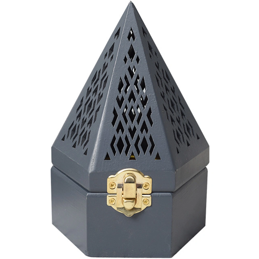 Wooden Hollow Incense Cone Holder Classic Pyramid Style Incense Burner