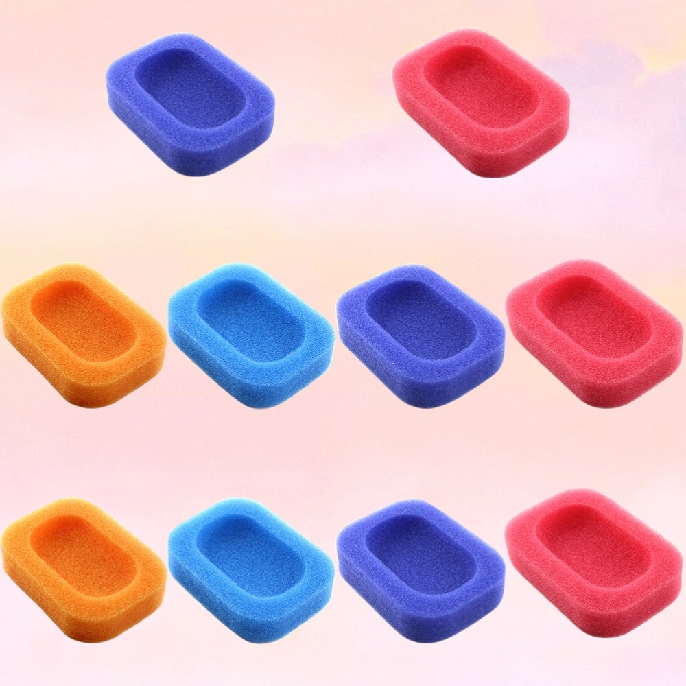 10pcs Sponge Soap Dish Drying Soap Box Bathroom Kitchen Sponges Holder Soap Storage Box (Random Color)