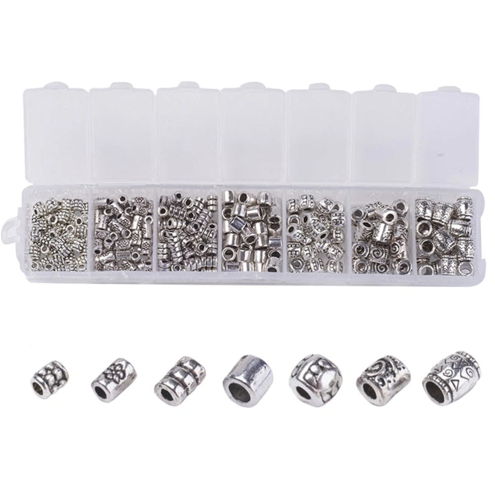 260pcs Alloy Spacer Beads Pendants Charms Necklace Accessories Costume Pendant for Jewelry Making Art Craft DIY (Silver)