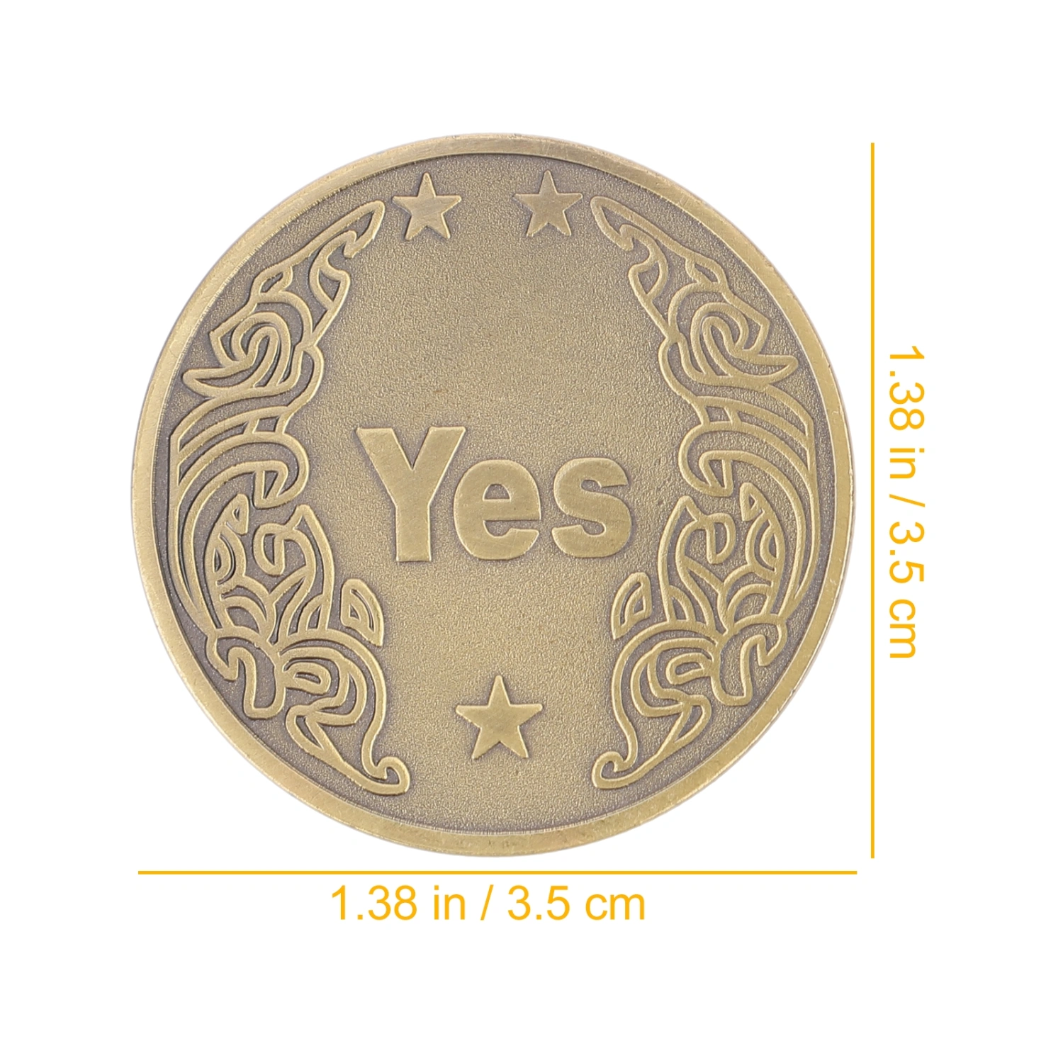 1 Bag of 2pcs Yes or No Flipping Coins Stainless Steel Chic Commemorative Coins