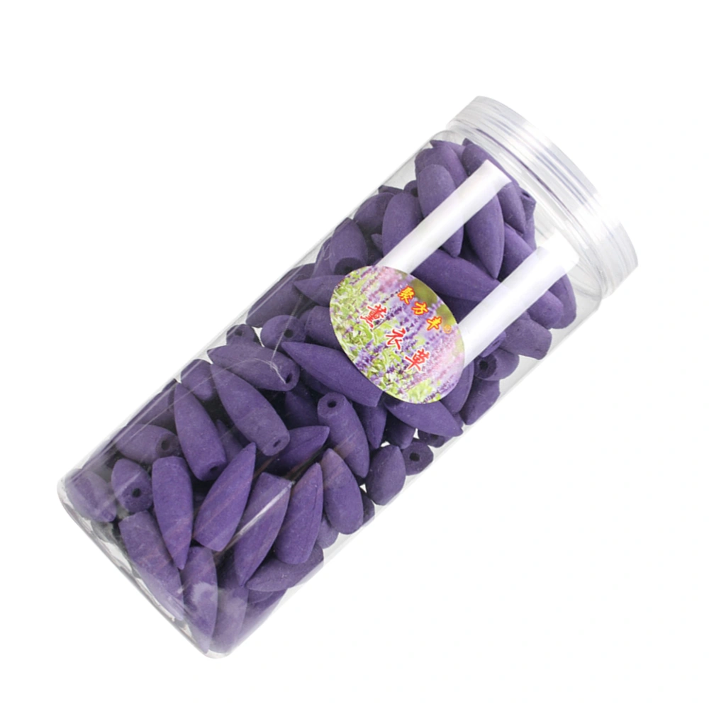 1 Can About 168pcs Solid Fragrance Porcelain Backflow Burning Incense Buddhist Gift Fragrance Home Bedroom (Lavender)