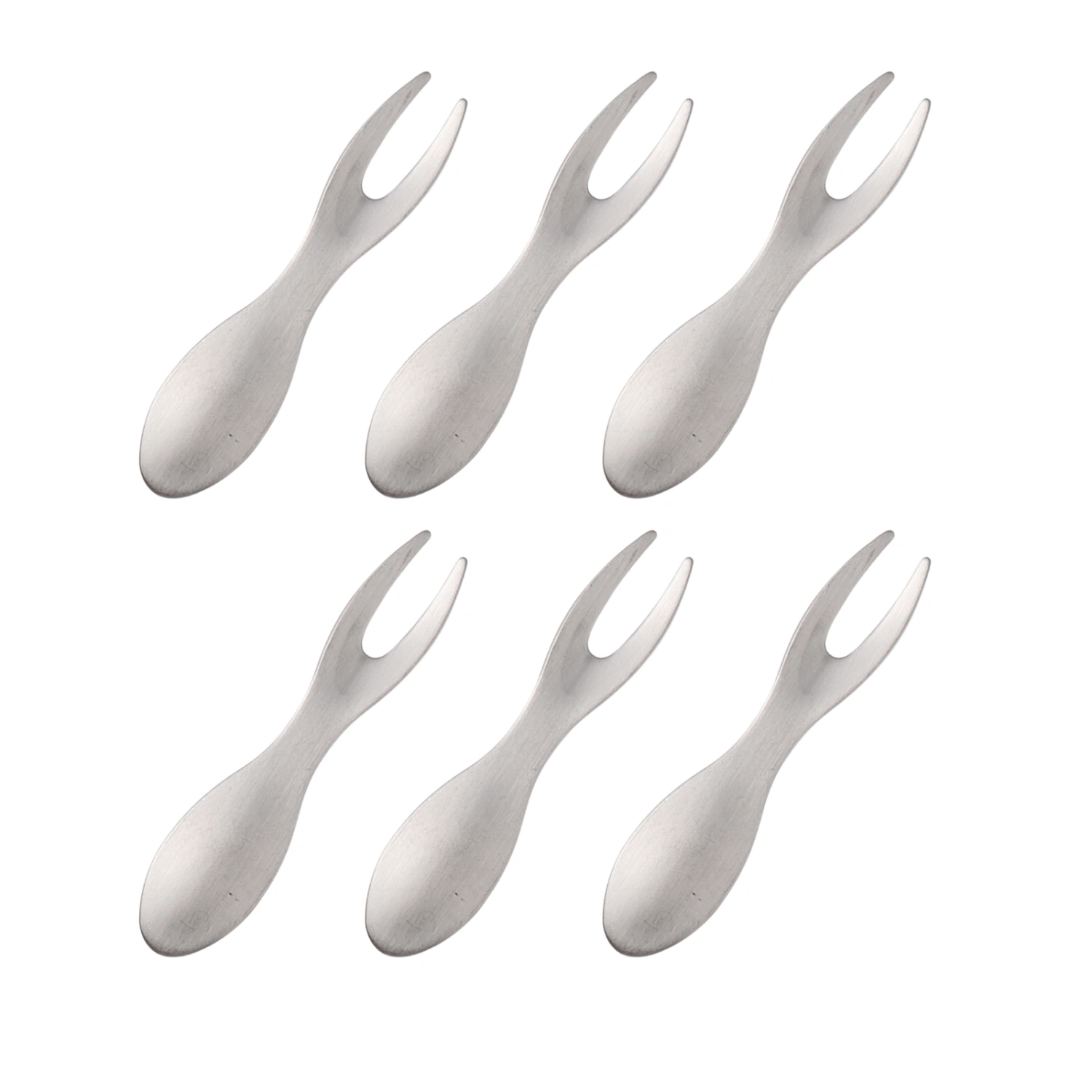 6 Pcs Stainless Steel Fruit Forks Stylish Forks Practical Food Tableware