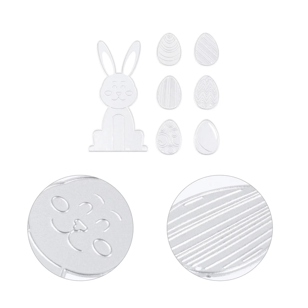 1 Set/7pcs Interesting Easter Embossing Molds Easter DIY Cutting Molds