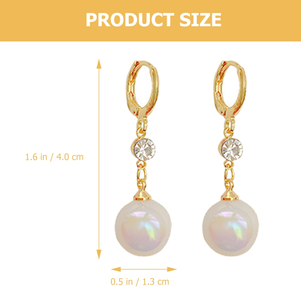 1 Pair Faux Pearl Earrings Dangle Earrings Long Earrings Ear Jewelry for Women