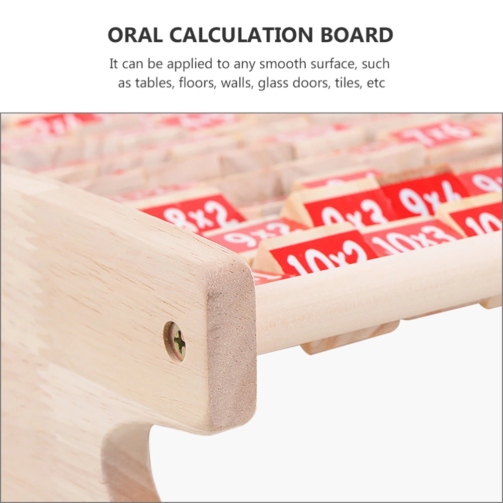 Practical Wooden Multiplication Board Oral Calculation Board Math Learning Tray