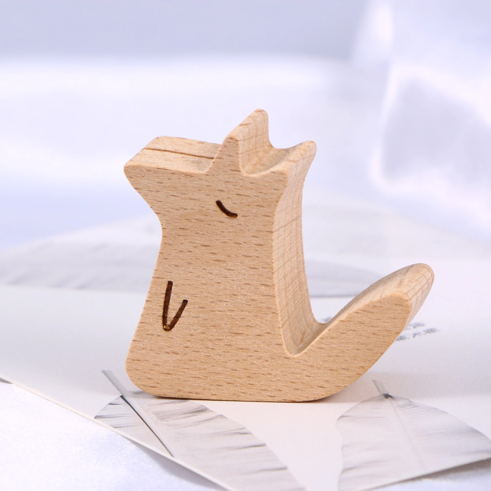 Cartoon Wood Photo Holder Stands Table Number Holders Place Paper Menu Clips Novelty Graduation Gift (Fox)