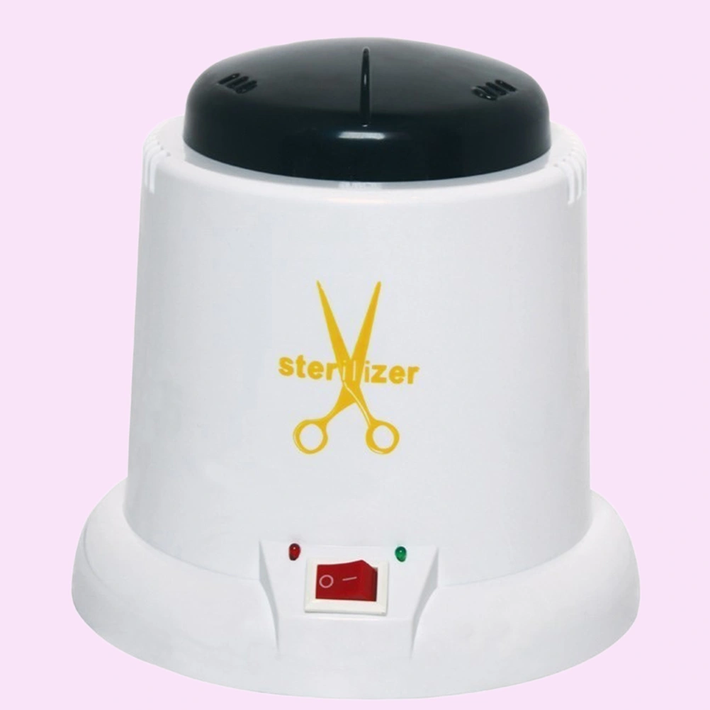 Nail Art Sterilizer Disinfection Machine High Temperature Manicure Art Nipper Scissors Tools Clean Pot with US Plug (White)