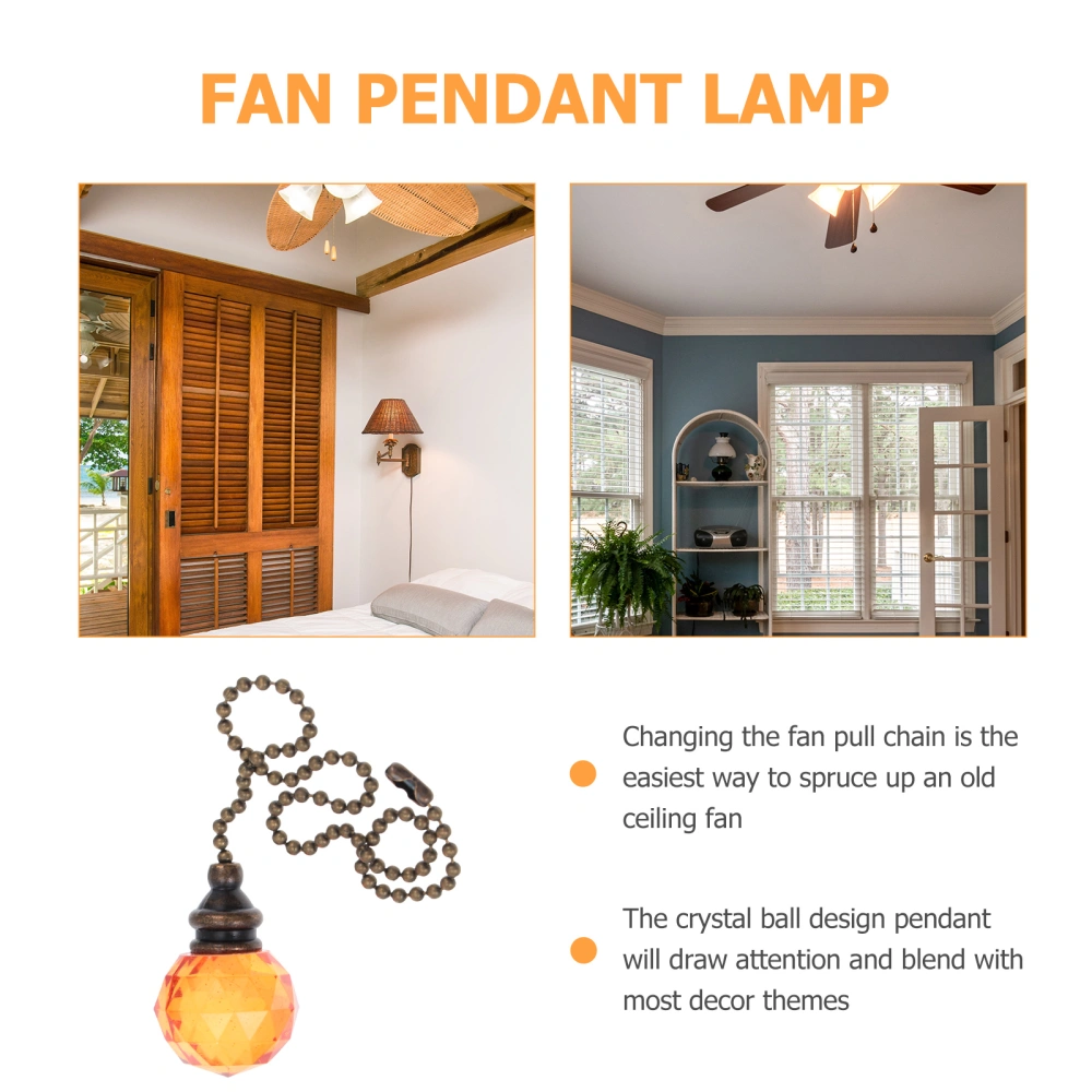 2pcs Fan Light Pull Chain Hanging Lamp Decoration Ceiling Fan Light Chain