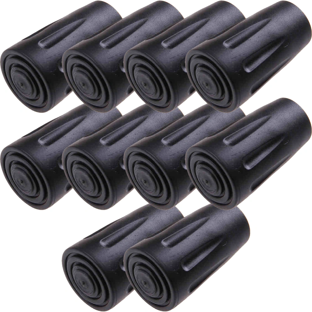 10Pcs Trekking Poles Rubber Tips Rubber Crutch Foot Covers Trekking Supplies