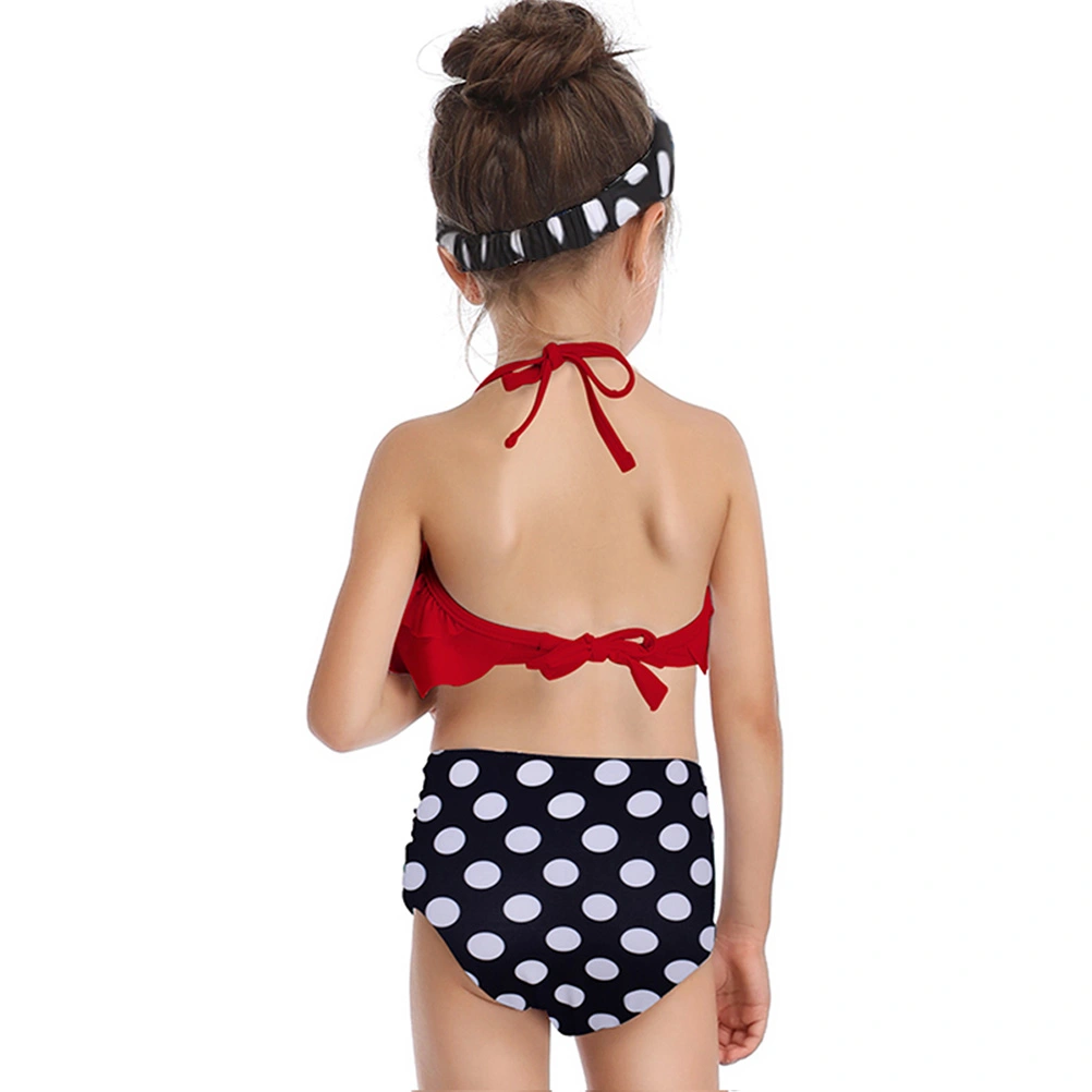 1 Set Two-Pieces Split Swimwear Parent-child Swimsuit Stylish Swimwear Unique Summer Swimming Clothes Bathing Suit (Kids Style Size 140)