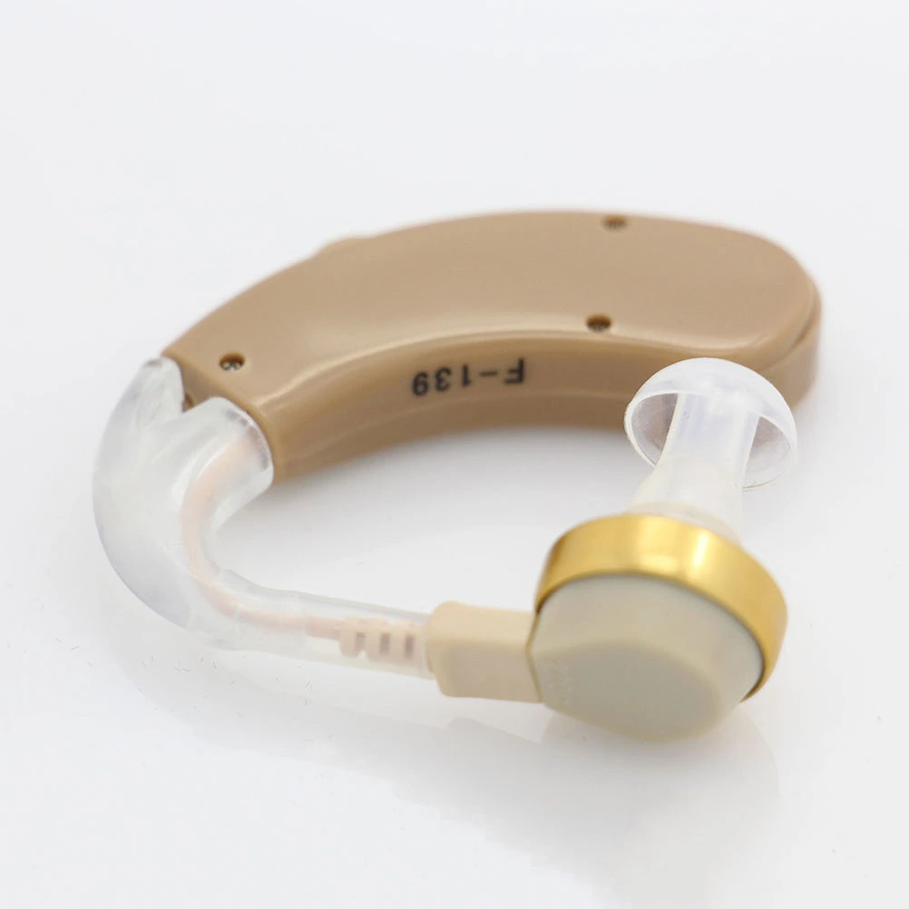 F-139 Digital Hearing Aid BTE Behind the Ear Sound Voice Amplifier Adjustable Volume Ear Aid For The Deaf Elders Seniors Hard-of-hearing Hearing-impaired
