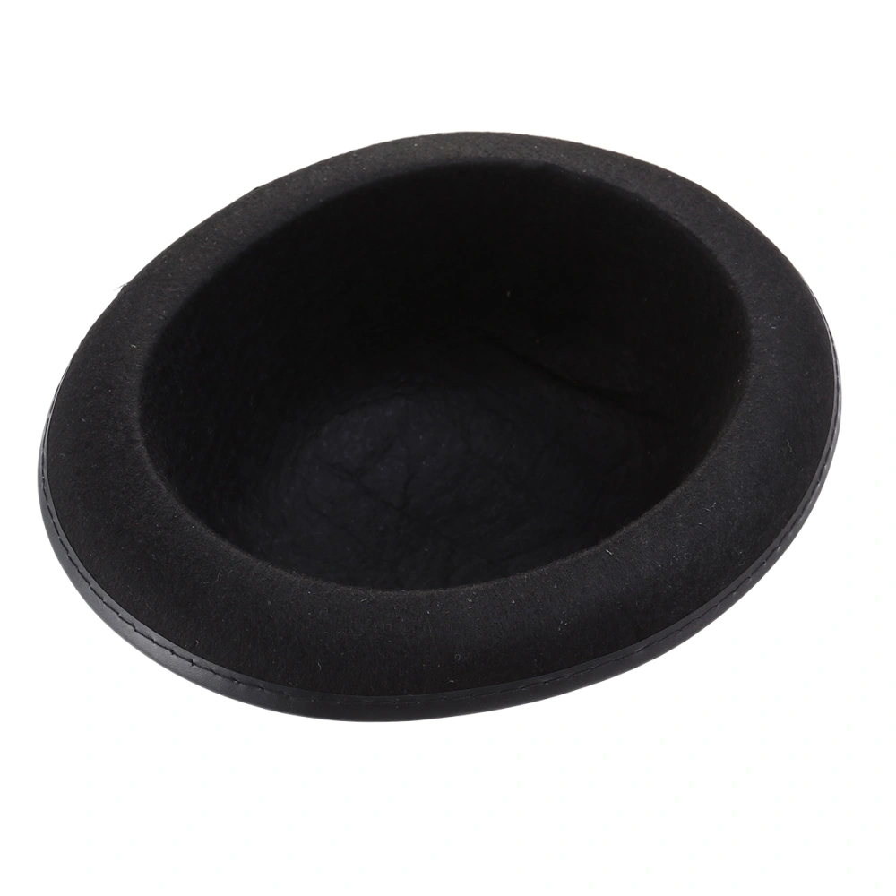 2 Pcs Felt Black Sideband Round Roof Hat Gentleman's Hat for Kids Performance (Black)