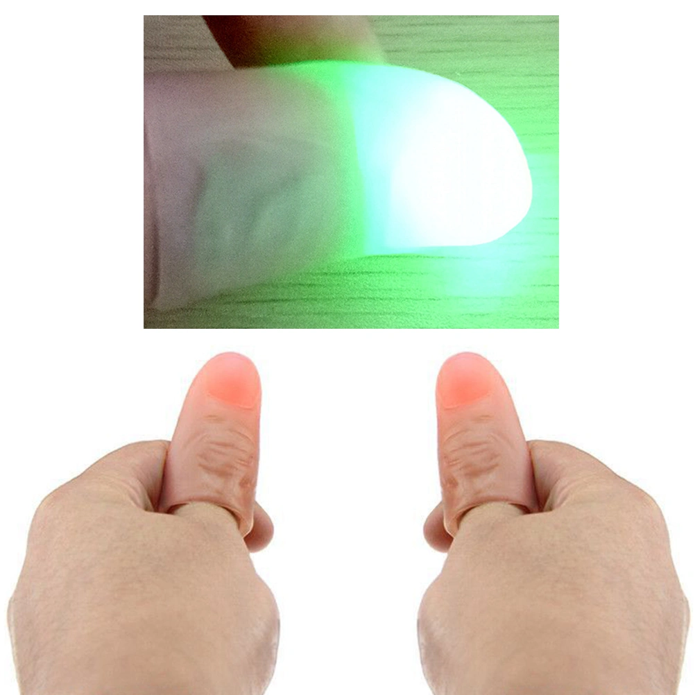 Trick Thumb Tip Light Thumb Tip Toy Super Bright Flashing Finger Lamp(Random Color)