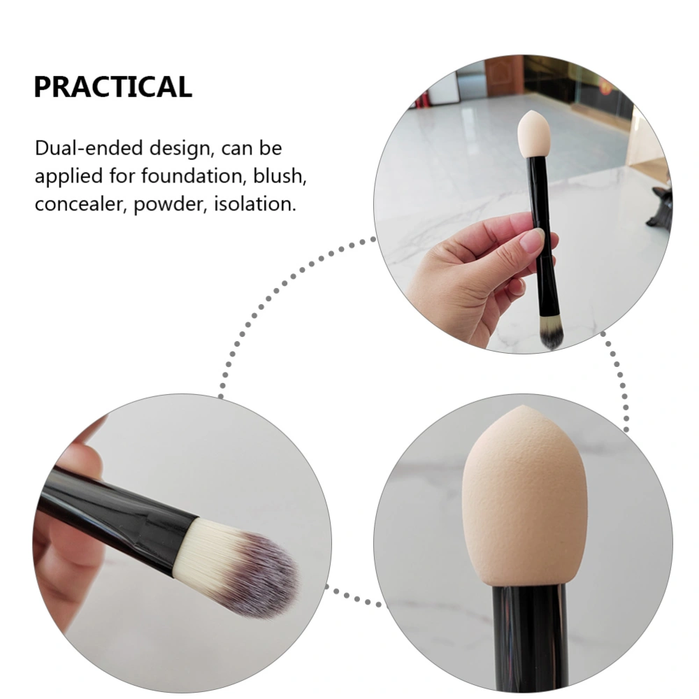 Dual-ended Makeup Brush Makeup Sponge Foundation Concealer Loose Powder Brush